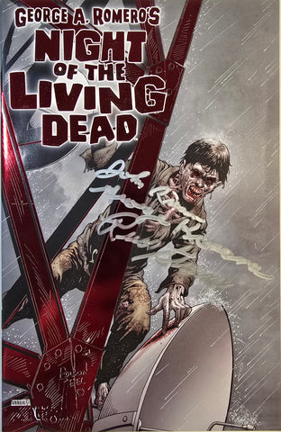 NIGHT OF THE LIVING DEAD ANNUAL #1 Triple Cast Signed Red Foil