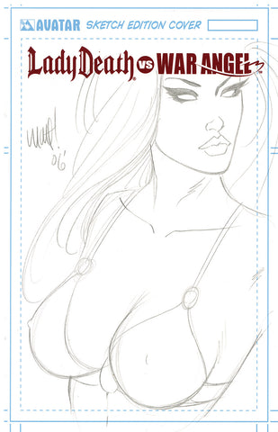 LADY DEATH vs. WAR ANGEL #1 Martin Original Sketch