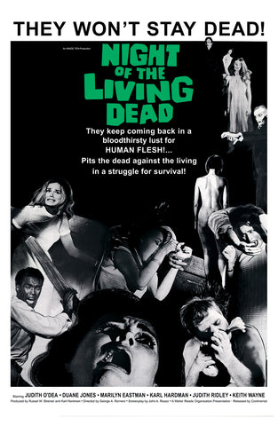 NIGHT OF THE LIVING DEAD Original Movie Poster Art Print