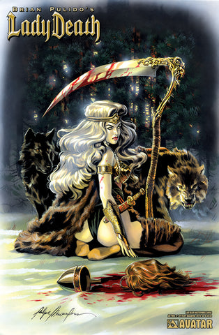 LADY DEATH: Masterworks Canvas Art Print #1  by Massafera