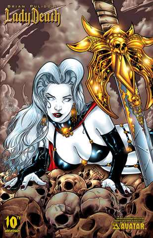 LADY DEATH: 10th Ann #1 Queen of the Dead Lithograph