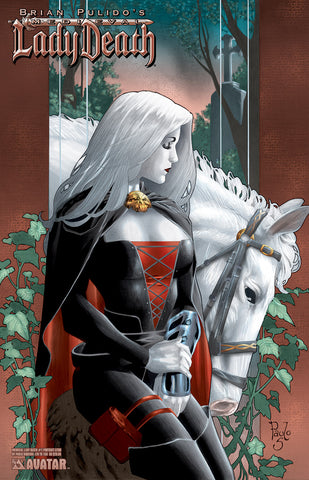 MEDIEVAL LADY DEATH #1 Portrait by Siqueira Lithograph