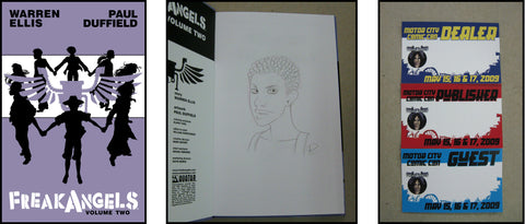FreakAngels Vol 2 Hardcover Dual Signed and Sketched Ed. - Caz