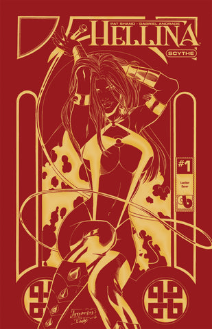 HELLINA: SCYTHE #1 Golden Fire Leather