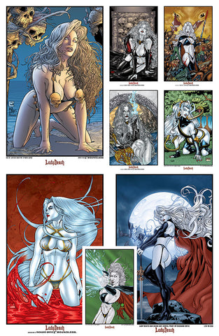 LADY DEATH 11 x 17 Art Prints Set (8 prints)