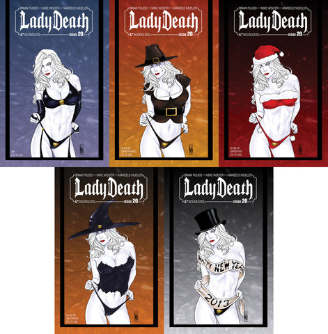 LADY DEATH #20 New York VIP Set of 5 covers