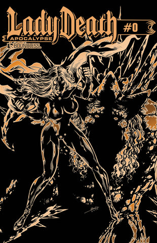 LADY DEATH: APOCALYPSE #0 Kickstarter Gold Leather
