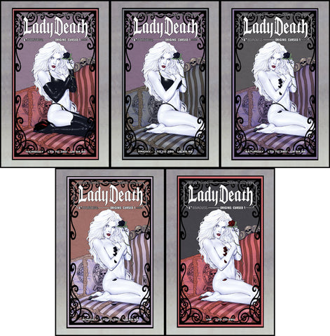 LADY DEATH ORIGINS: Cursed #1 Phoenix VIP Set (of 5)