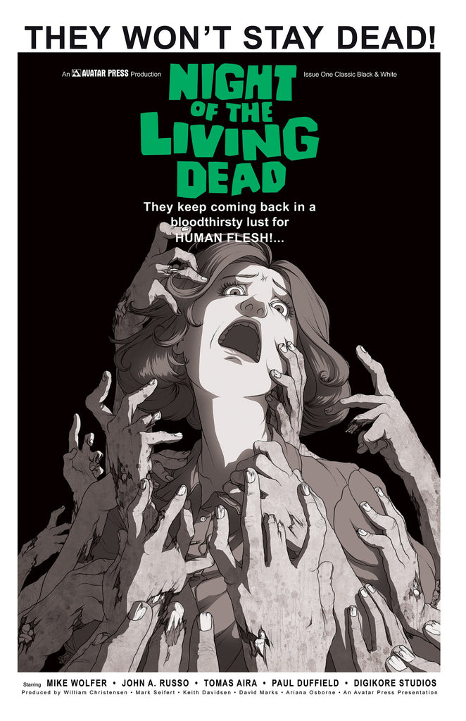 NIGHT OF THE LIVING DEAD #1 Classic B&W order incentive