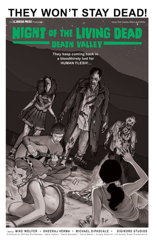 NIGHT OF THE LIVING DEAD: Death Valley #1  Classic B&W