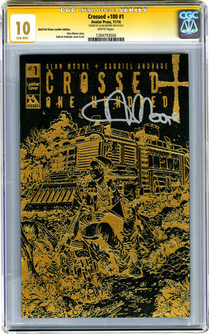 CROSSED +100 #1 CGC - 10.0 -  Signature Series Forest Green Leather
