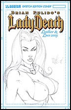 LADY DEATH 2005 Leather and Lace Martin Sketched