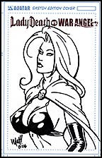 LADY DEATH vs. WAR ANGEL #1 Martin Sketch cover