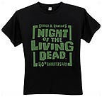 NIGHT OF THE LIVING DEAD 40th Anniversary logo T-Shirt -- Size Medium